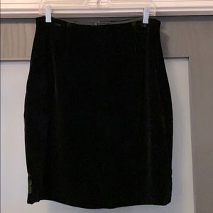 Velvet pencil skirt